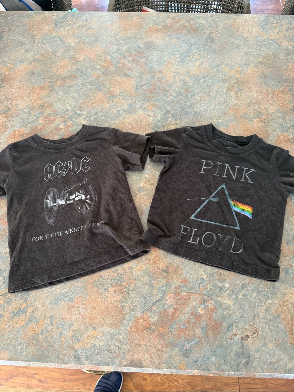 Pink Floyd Black Kids Graphic Tee with Prism Rainbow Detail